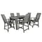 Highwood Usa Weatherly 7pc Rectangular Counter Height Outdoor Patio Furniture Dining Set 72 x 42 AD-ST7WL2CO4BA-CGE - alternate 1